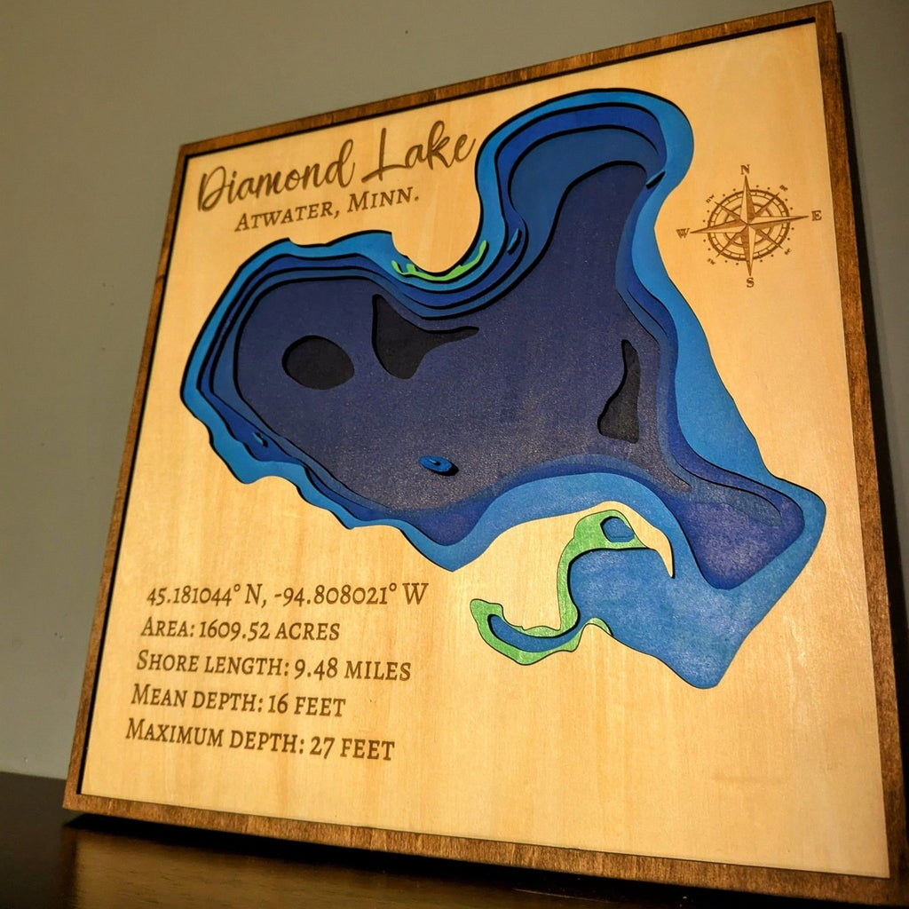 Custom Layered Lake Depth Map