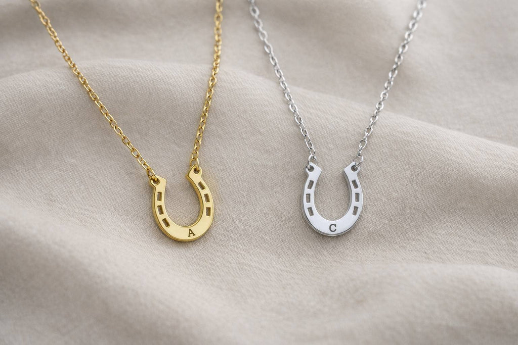 Horseshoe Necklace | Personalized | Cedar Roots Laser Co.