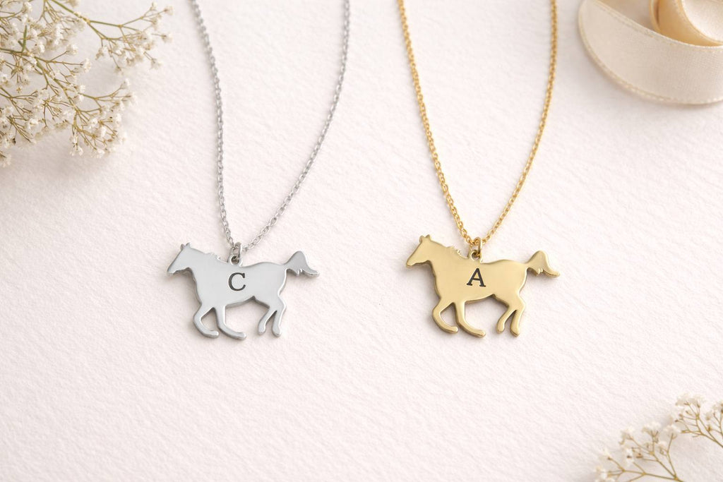 Horse Pendant Necklace | Personalized | Cedar Roots Laser Co.