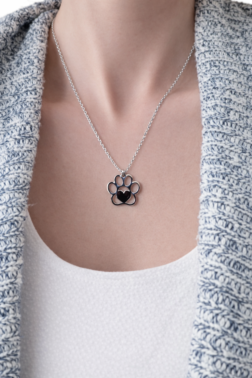 Puppy Love Necklace | Dog Paw Necklace | Personalized | Cedar Roots Laser Co.