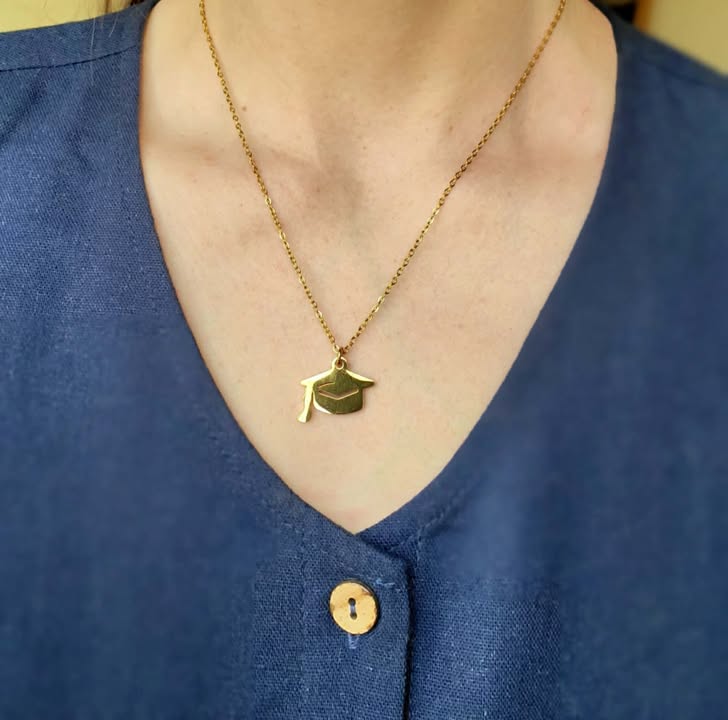 Graduation Cap Necklace | Personalized