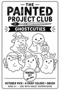 a black and white poster of a group of ghosts