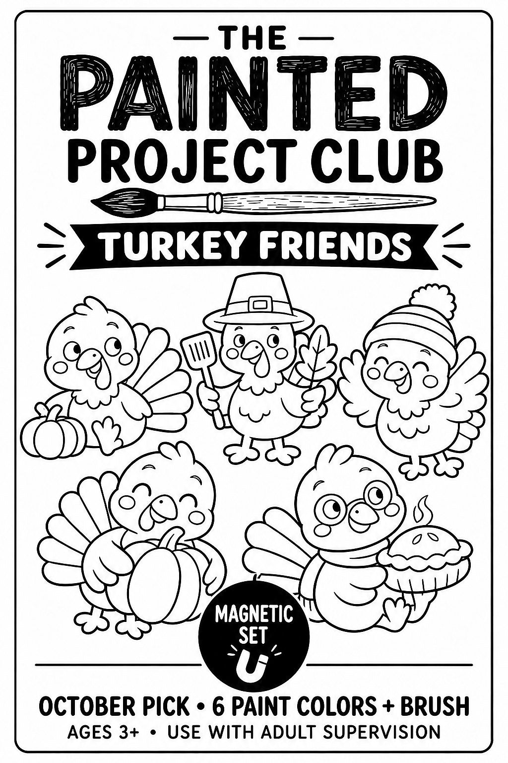 a coloring page of turkeys