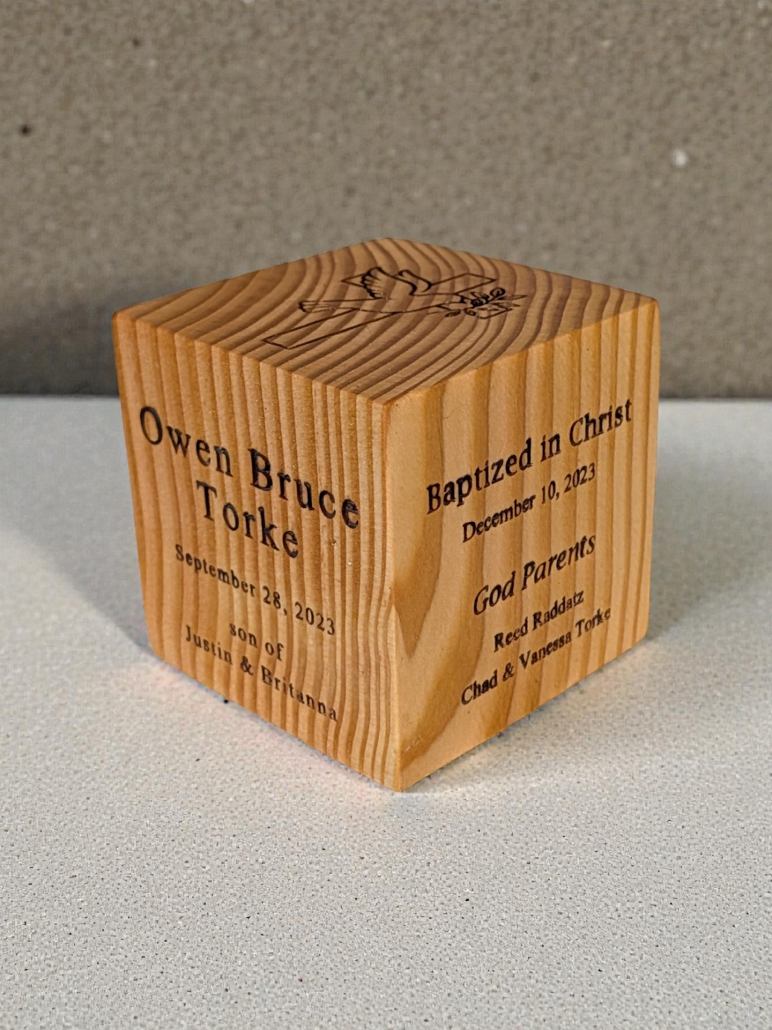 Personalized Baptismal Cross