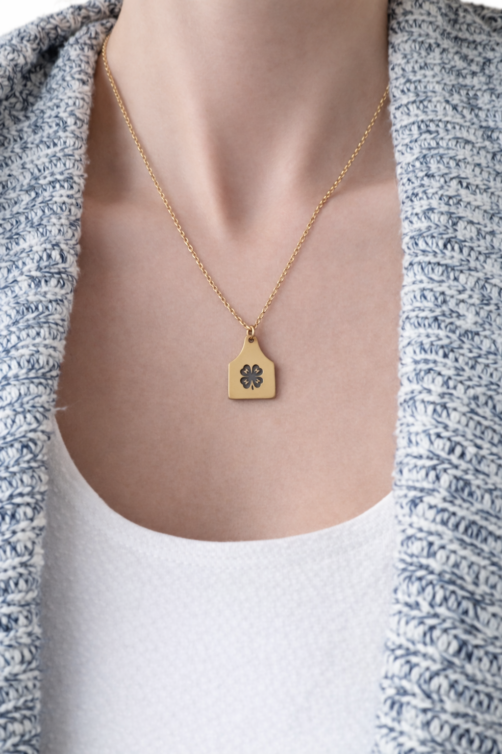 Cow Tag Necklace | Personalized