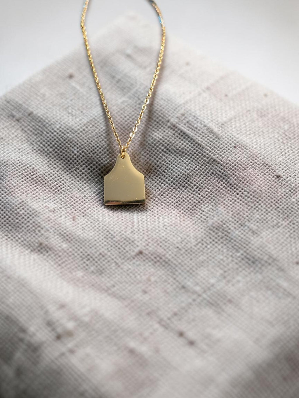 Cow Tag Necklace | Personalized