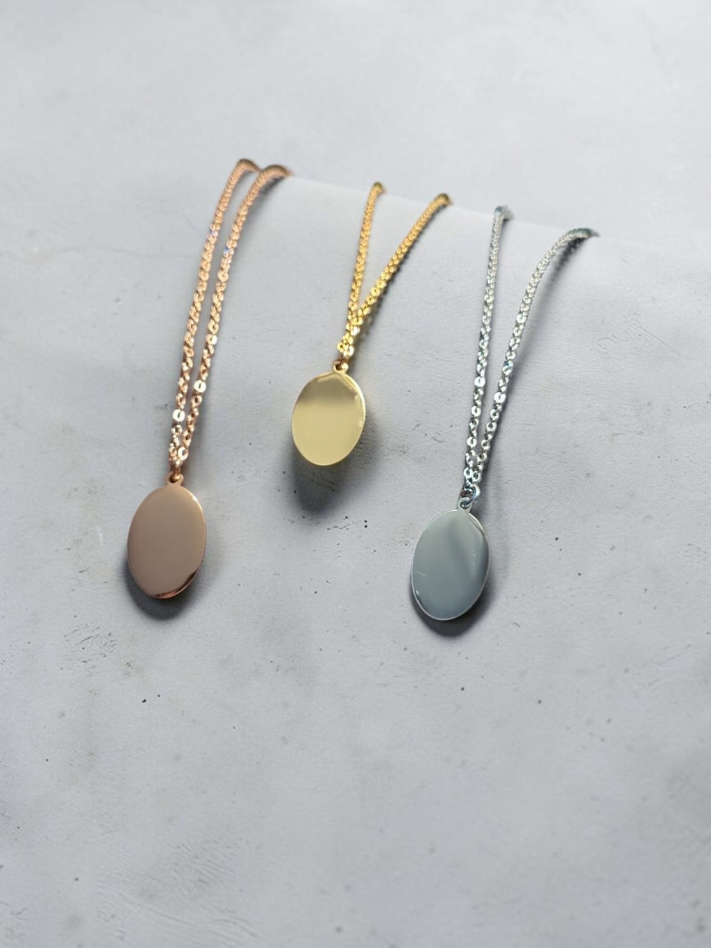 Oval Pendant Necklace | Personalized | Cedar Roots Laser Co.