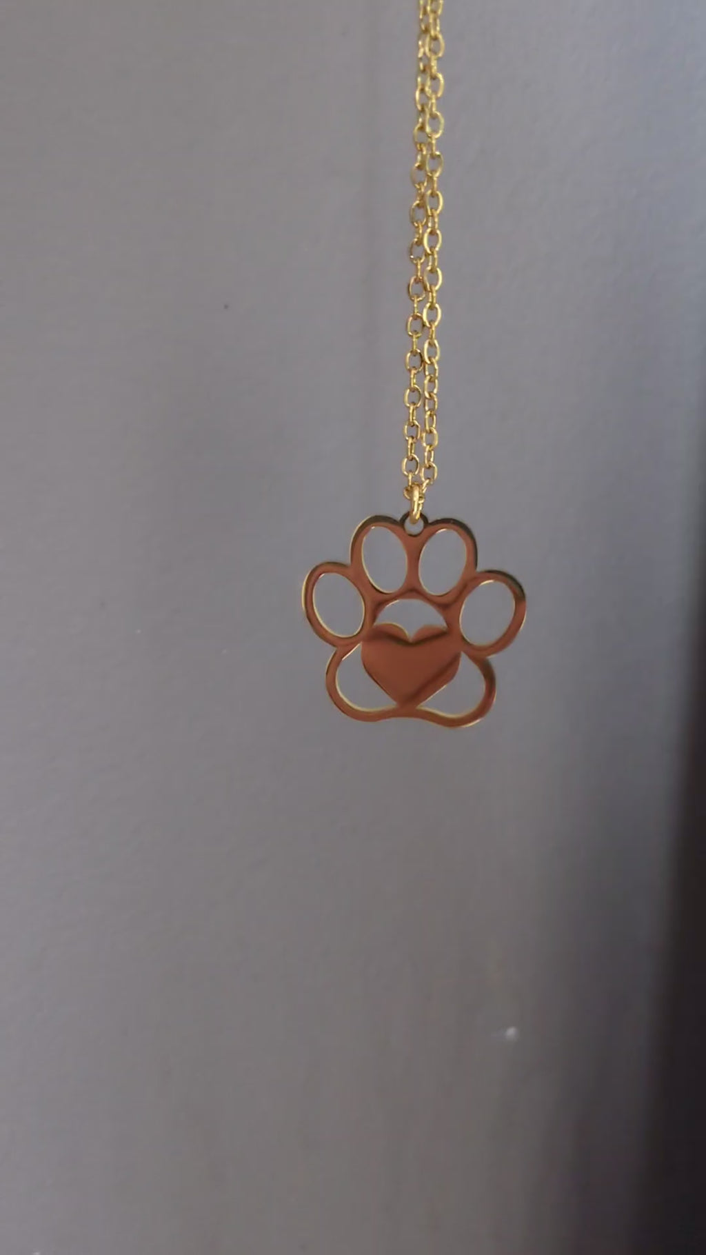 Puppy Love Necklace | Dog Paw Necklace | Personalized | Cedar Roots Laser Co.
