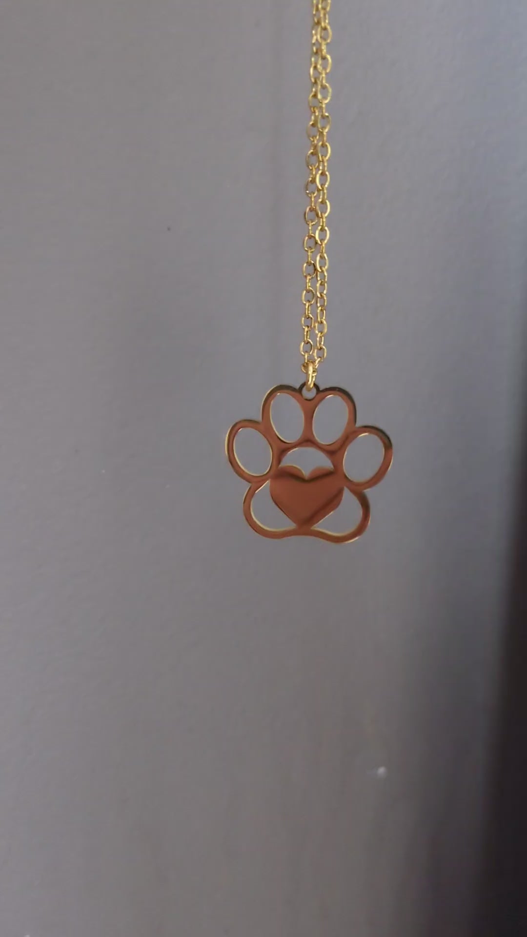 Puppy Love Necklace | Dog Paw Necklace | Personalized | Cedar Roots Laser Co.